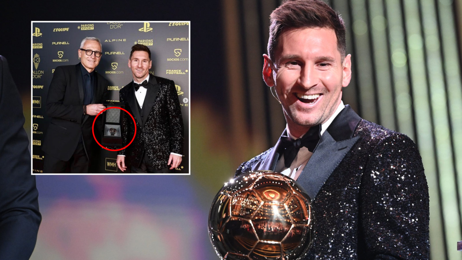 Lionel Messi med gullballen.